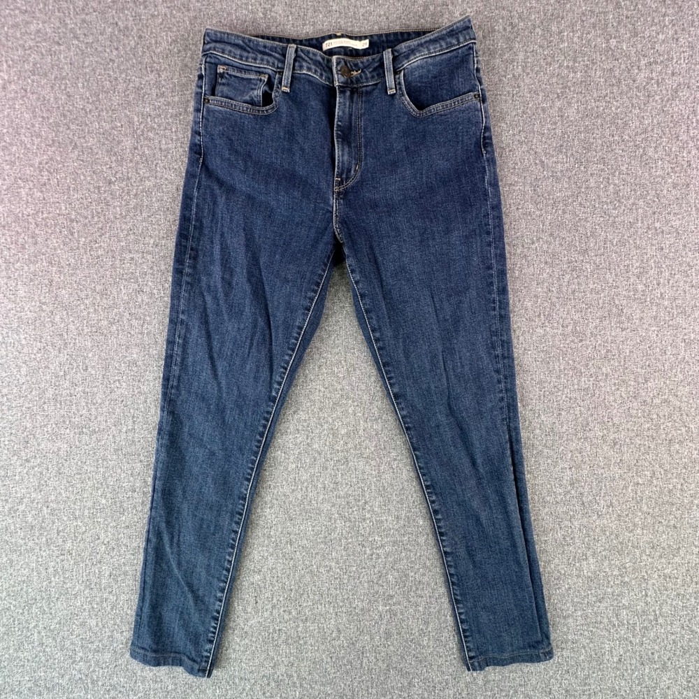 Levi's Jeans Womens 29 721 High Rise Skinny Dark Blue Stretch Denim